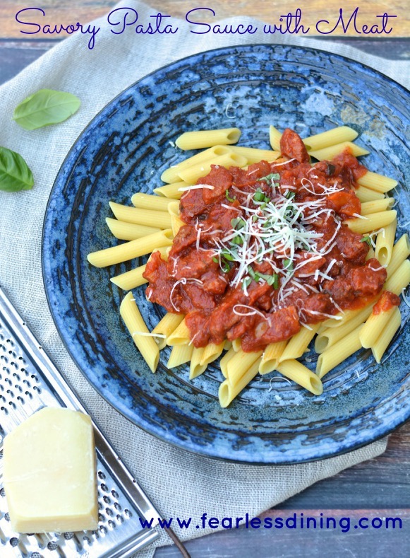 Savory Pasta Sauce with Meat - Fearless Dining