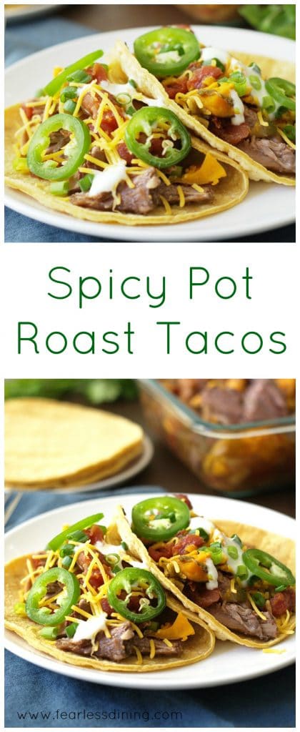 Slow Cooker Spicy Pot Roast Tacos - Fearless Dining